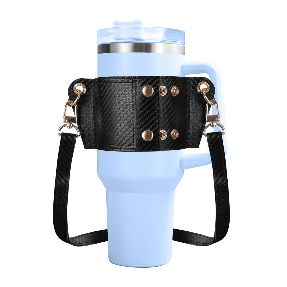 Wholesale 40oz Ice Cup Cover PU Leather Adjustable Crossbody Cup Accessories